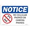 Signmission Sign, 7" H, Rigid Plastic, No Cellular Phones Or Camera Phones Sign, Landscape, L-14433 OS-NS-P-710-L-14433 - alternate 1